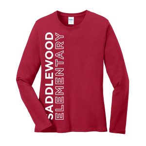 Long Sleeve Core Blend Tee Saddlewood Elementary Horizontal Red