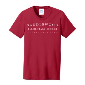 Core Blend Tee Saddlewood Elementary Vertical Red