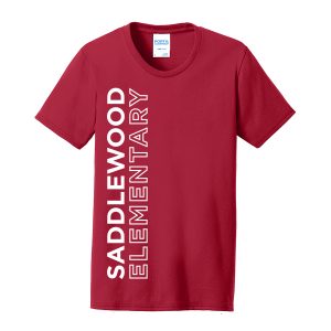 Core Blend Tee Saddlewood Elementary Horizontal Red