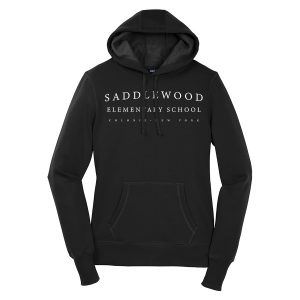 Pullover Hooded Sweatshirt Saddlewood Elementary Vertical Black