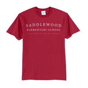 Core Blend Tee Saddlewood Elementary Horizontal Red