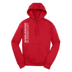 Pullover Hooded Sweatshirt Saddlewood Elementary Vertical Red